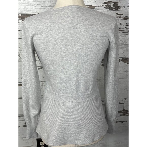 CABI Willow Peplum Cardigan Gray Size XS Style 3005 EUC - Picture 4 of 5